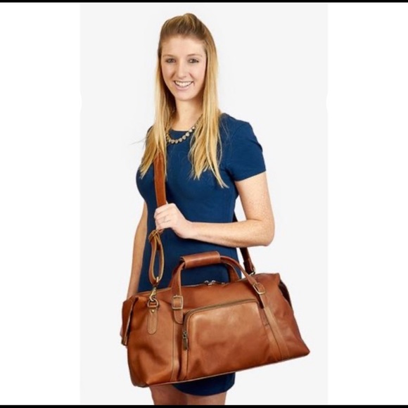 Claire Chase La Grande Duffel Bag Unisex Brown - Picture 12 of 13